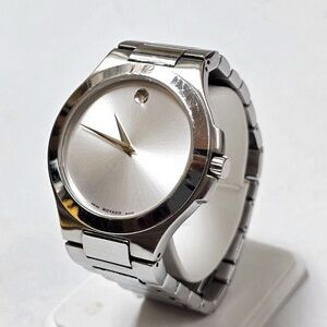 Designer Movado Museum Defio Silver Dial 01 1 14 1032 Men's Quartz Watch